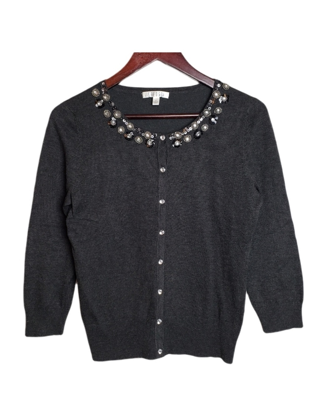 ✅ SPENSE jewel Neckline Button down cardigan S